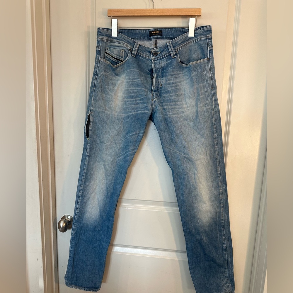 Diesal Gold Label Button Fly Side Hip Pocket Classic Straight Leg Jeans, 34W/32L - Picture 1 of 10